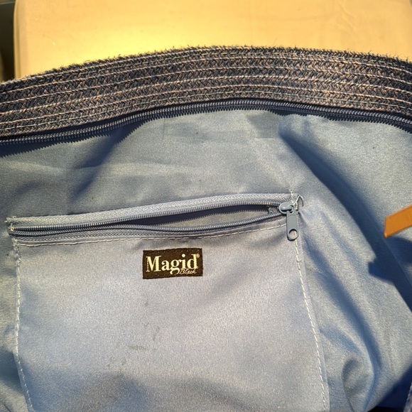 Nautical Blue Canvas Tote with Rope Handles - Picture 6 of 12